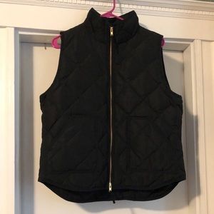 NWT J Crew Factory Black Puffer Vest